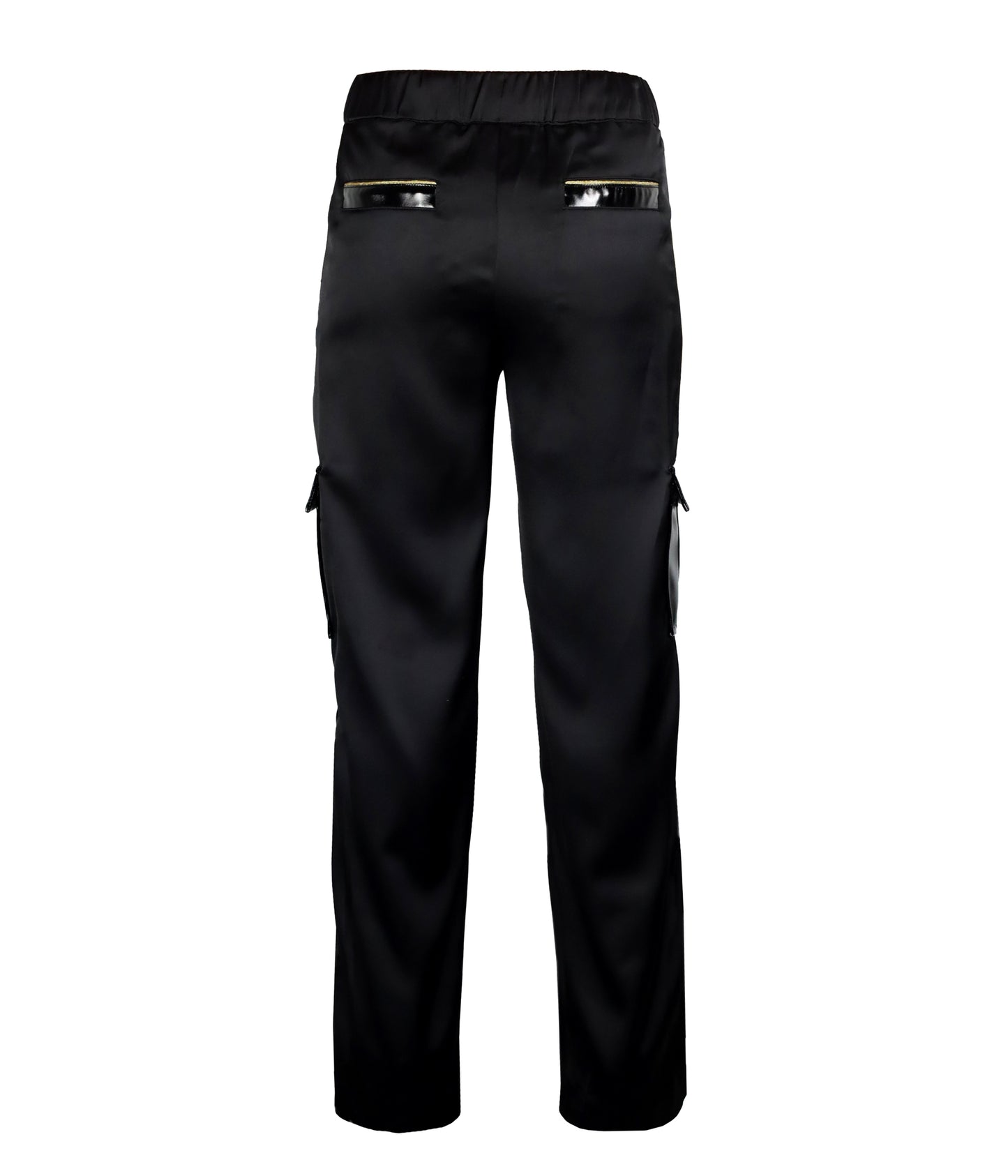 ONYX SATIN CARGO PANT