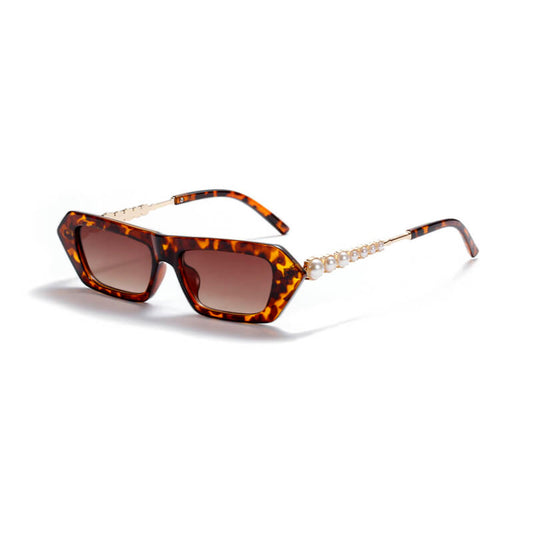 Tortoise Pearl Temple Sunglasses